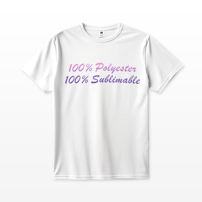 T-shirt 100% Polyester Blanc Homme taille XL pour sublimation 