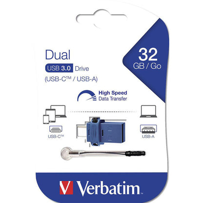 Verbatim - Clé USB - 32 Go - USB C & USB 3.0 ( Clef USB 32Go )