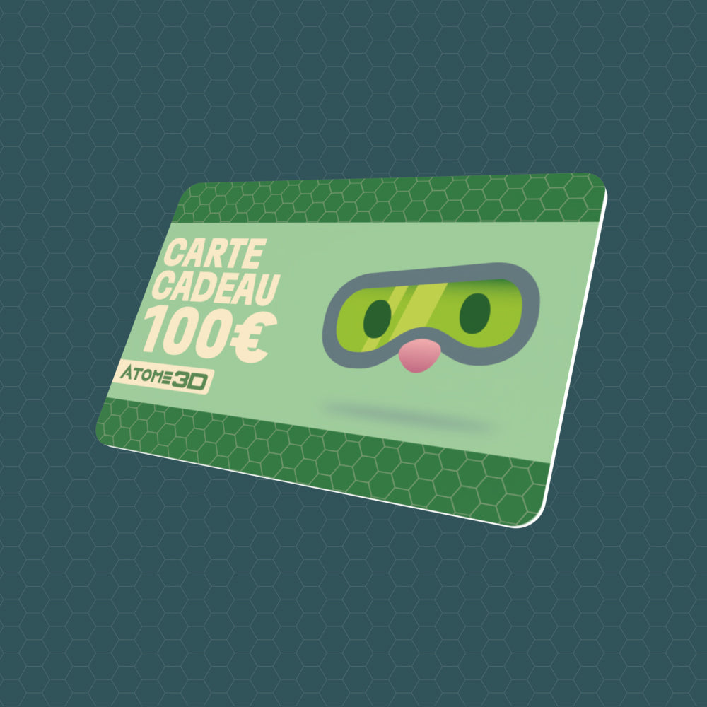 Carte Cadeau Atome3D.com : Le Cadeau Idéal pour les Passionnés d'Impression 3D