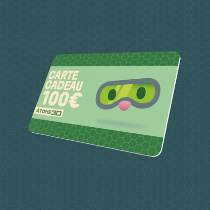Carte Cadeau Atome3D.com : Le Cadeau Idéal pour les Passionnés d'Impression 3D