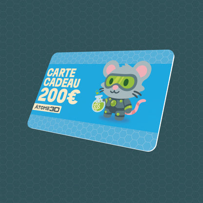 Carte Cadeau Atome3D.com : Le Cadeau Idéal pour les Passionnés d'Impression 3D