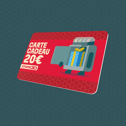 Carte Cadeau Atome3D.com : Le Cadeau Idéal pour les Passionnés d'Impression 3D