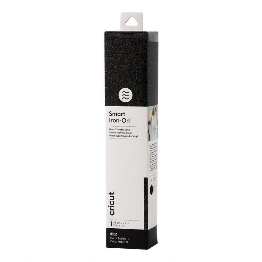 Cricut - Smart Iron-On  - Thermocollant Noir Pailleté - 33 x 273cm