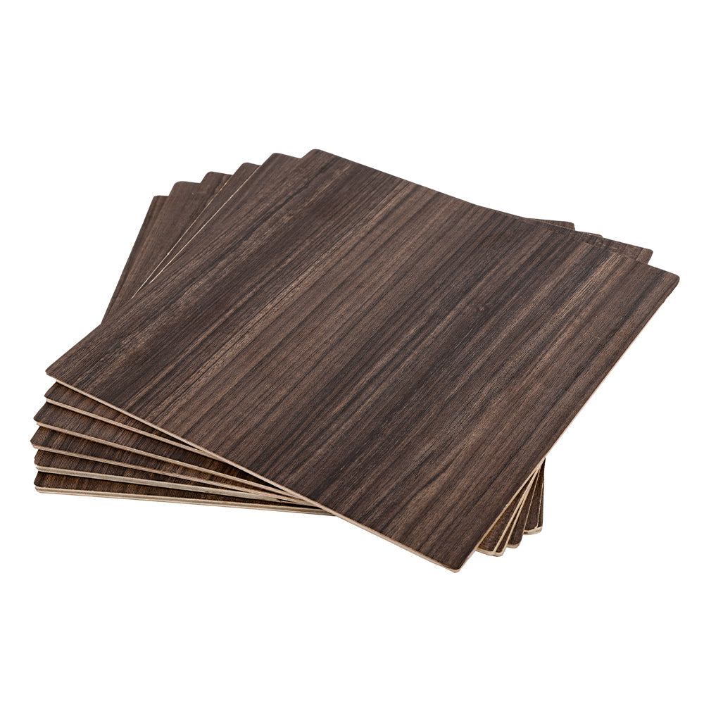Creality - 6 Plaques de Contreplaqué Mélaminé Noyer (Walnut Plywood Sheets) - 30 x 30 cm - 5 mm