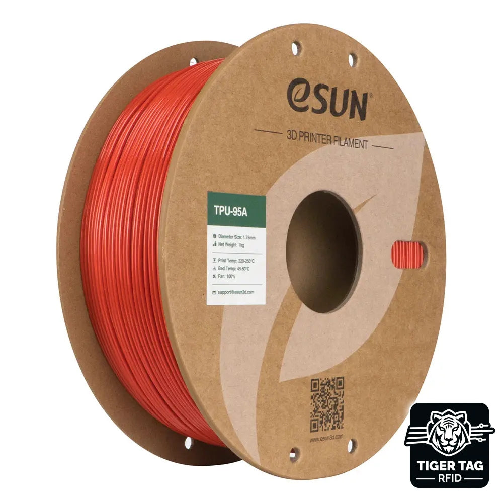 eSun - TPU-95A - Rouge (Red) - 1,75 mm - 1 kg avec RFID TigerTag