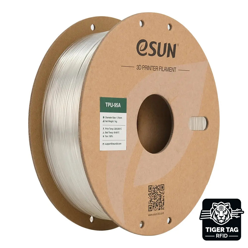 eSun - TPU-95A - Transparent (Clear) - 1,75 mm - 1 kg avec RFID TigerTag