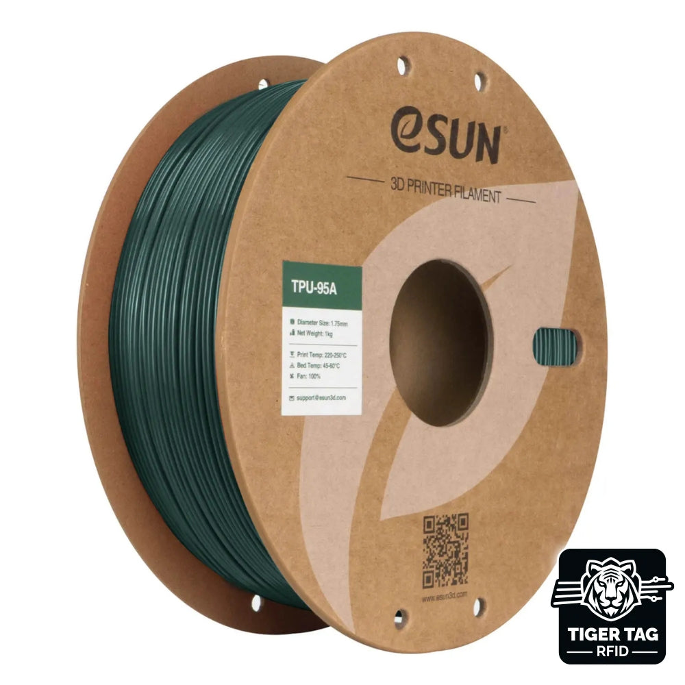 eSun - TPU-95A - Vert (Green) - 1,75 mm - 1 kg avec RFID TigerTag