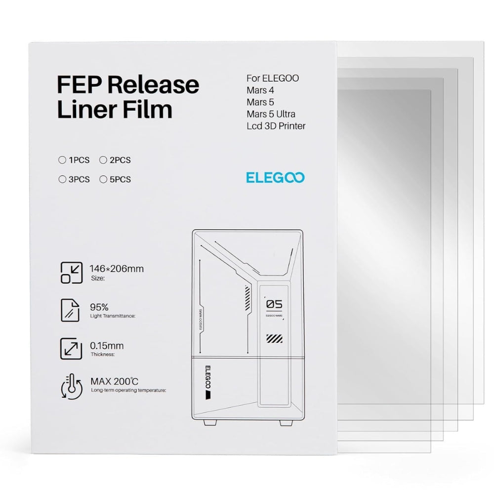 Elegoo - Mars 5 - Film PFA (FEP) - 5 pièces