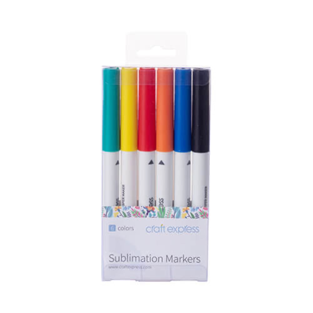 Craft Express - Marqueurs pour Sublimation - 6 couleurs