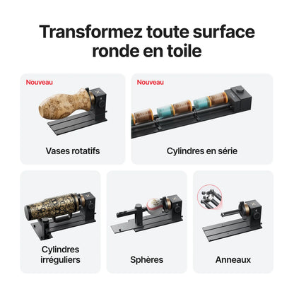 xTool - RA3 : Premier mandrin rotatif intelligent avec système MagSwap™