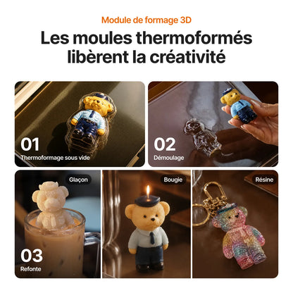 xTool - WonderPress - Presse à Chaud + Module Thermoformage 3D (Heat Press + 3D Form Module)
