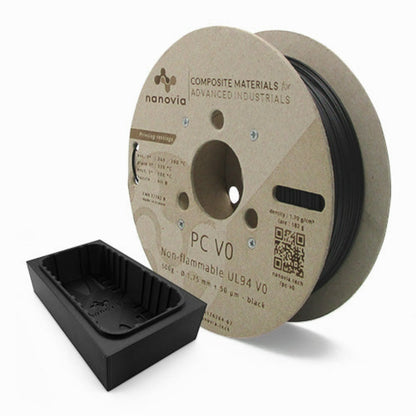 Nanovia - PC V0 UL-94 (Ininflammable) - Noir (black) - 1.75 mm - 500 g