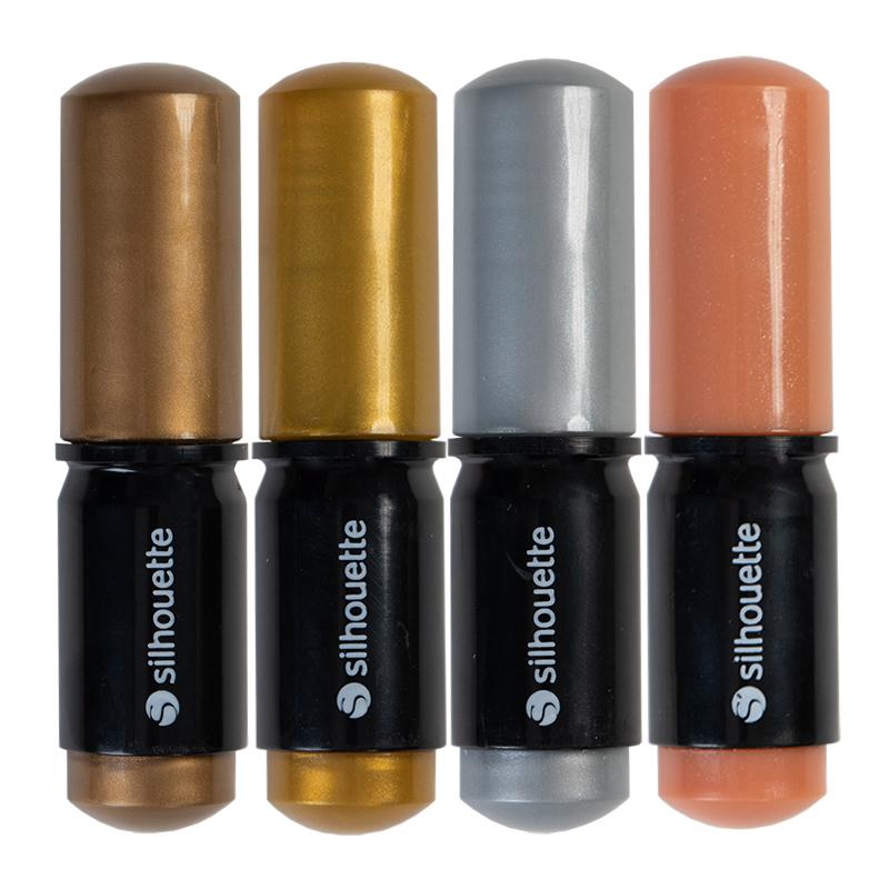 Silhouette - Caméo - Lot de 4 stylos - Métallique