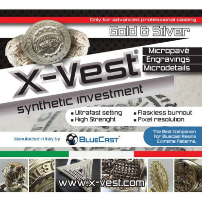 BlueCast - X-VEST Revêtement Synthétique pour Coulée Directe (Synthetic investment)  - 5 kg
