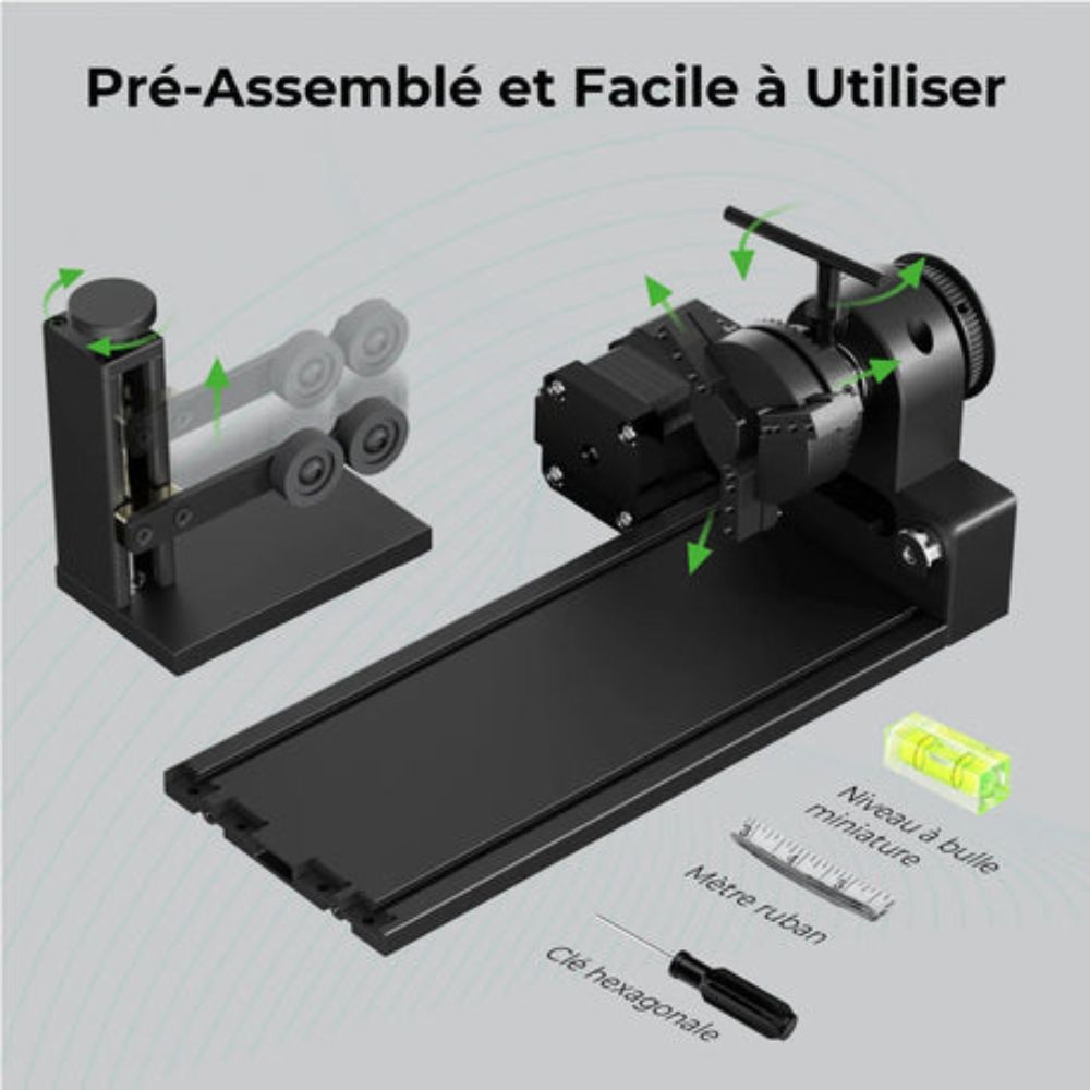 xTool - S1 - Rotary Module RA2 Pro 4