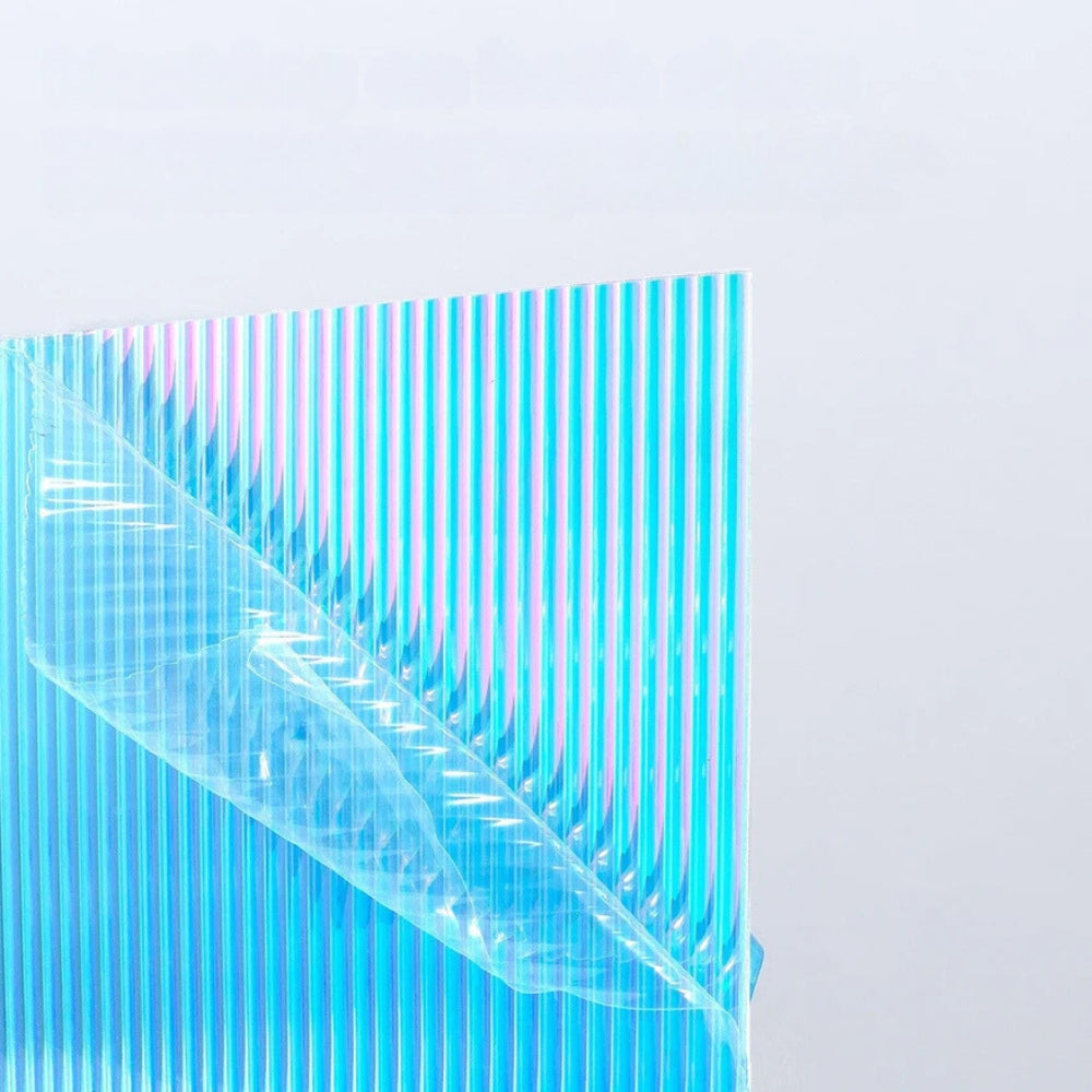 xTool - 3 Plaques Acryliques - Bleu Transparent Striped - 3 mm - 30 x 30 cm