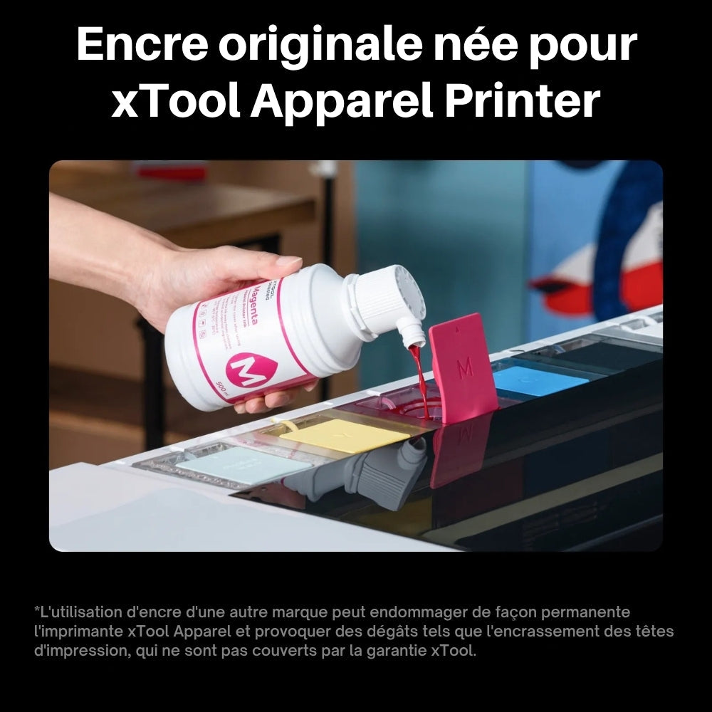 xTool - Encre DTF pour Apparel Printer - Jaune - 500 ml