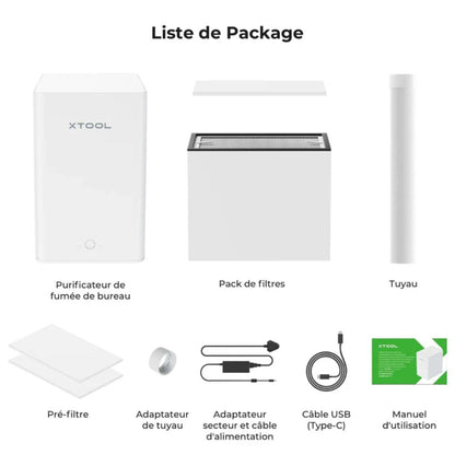 xTool - F1 - Purificateur d'air Compact - contenu pack
