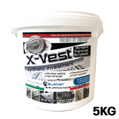 BlueCast - X-VEST Revêtement Synthétique pour Coulée Directe (Synthetic investment)  - 5 kg